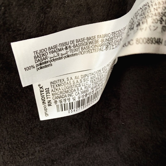 Zara Black Faux Leather Mini Skirt Sz L - Picture 6 of 8